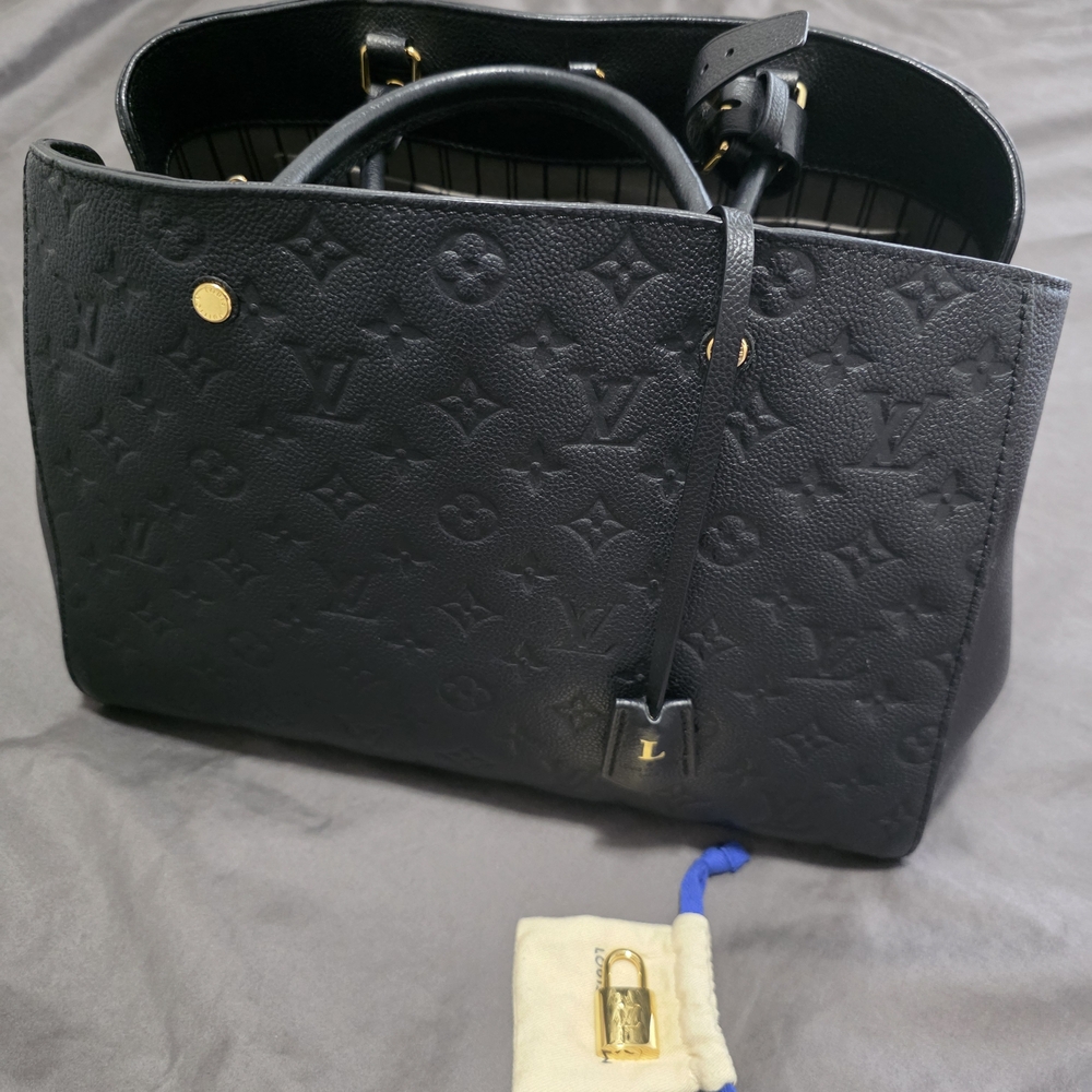 Louis Vuitton Black Empreinte Leather Satchel